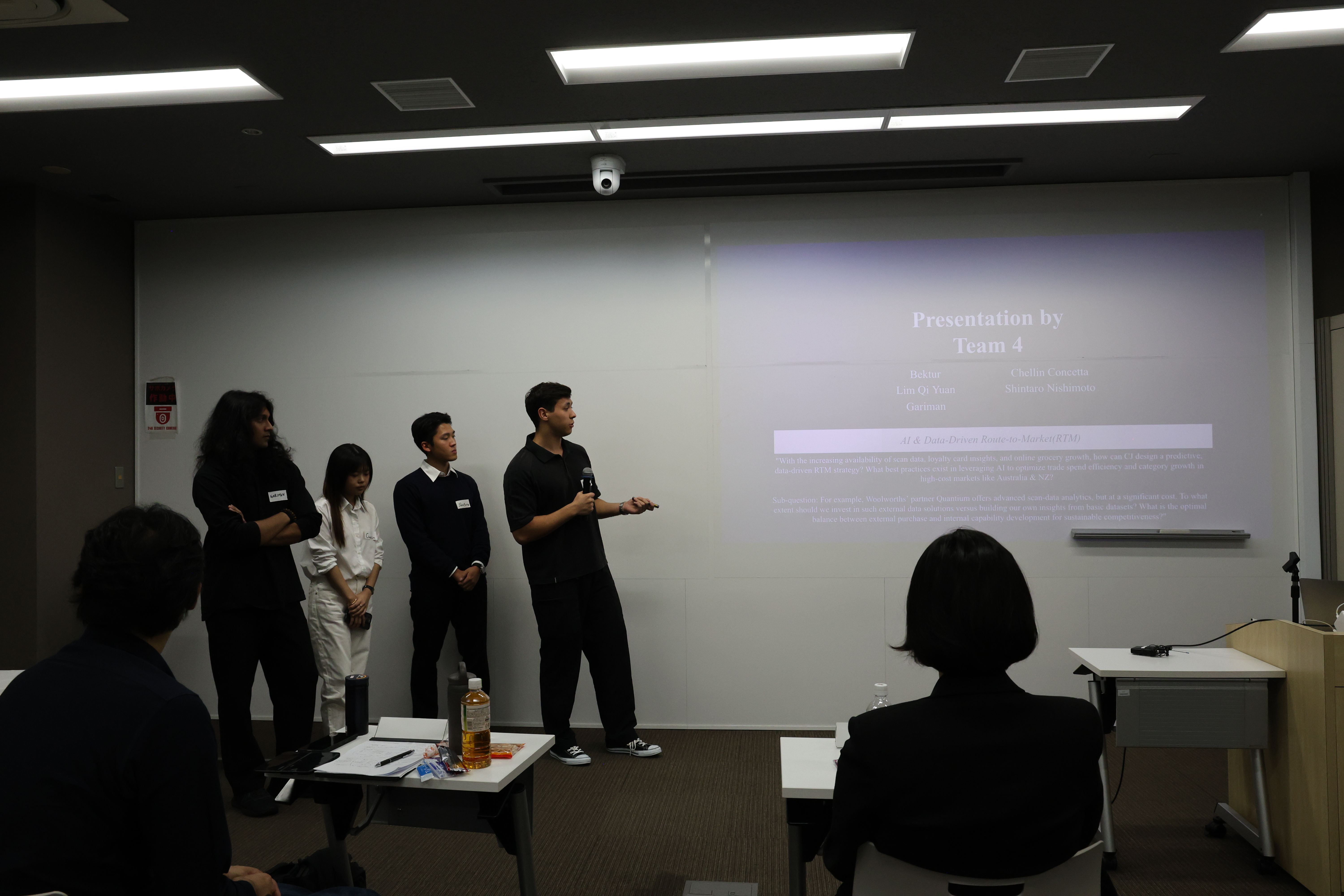 A B2 team presenting an AI and data-driven route-to-market proposal to the CJ Foods Oceania executive